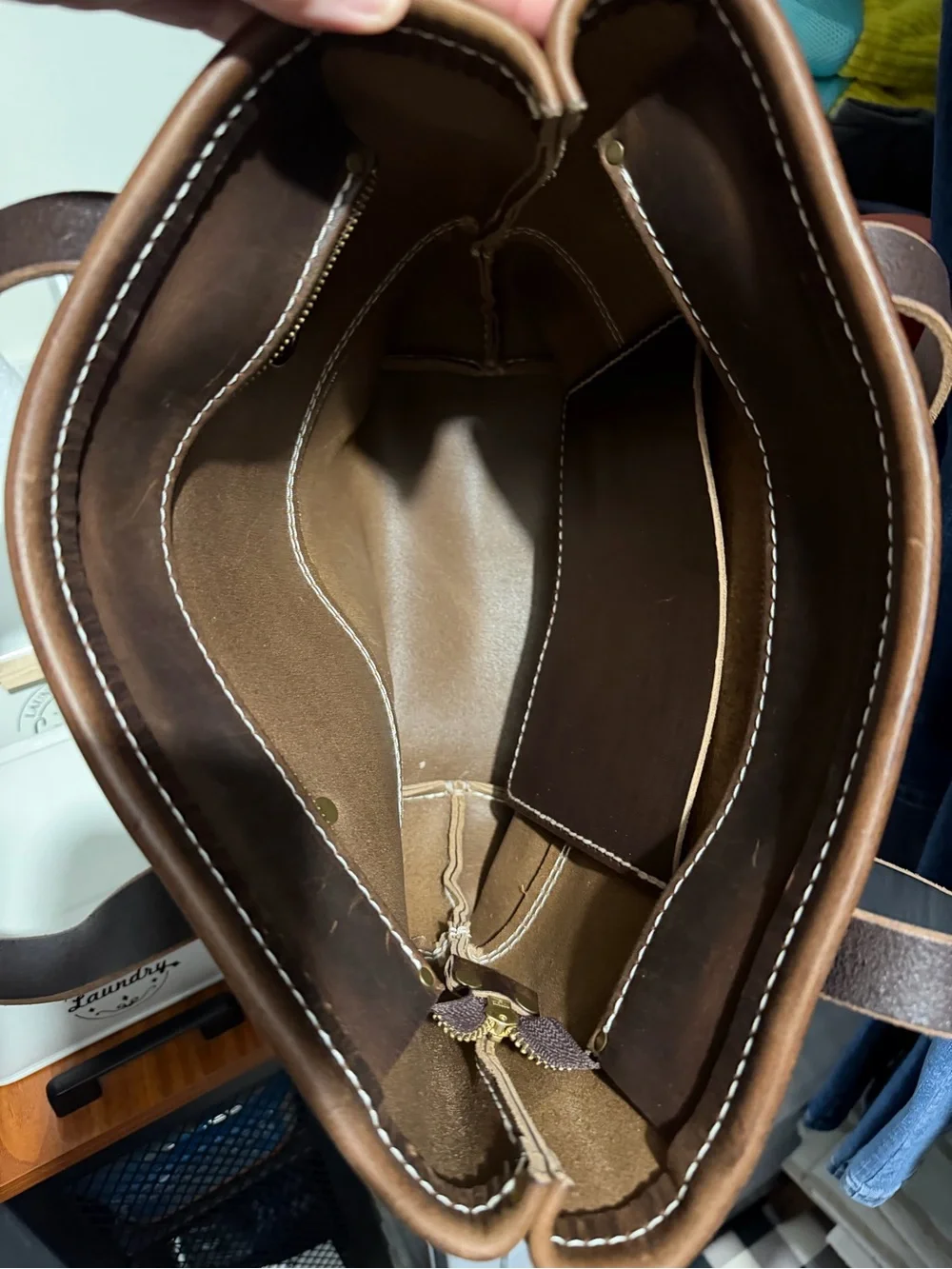 Range Leather Mesa Leather Tote Bag in Dark Brown - Casual Everyday Carry